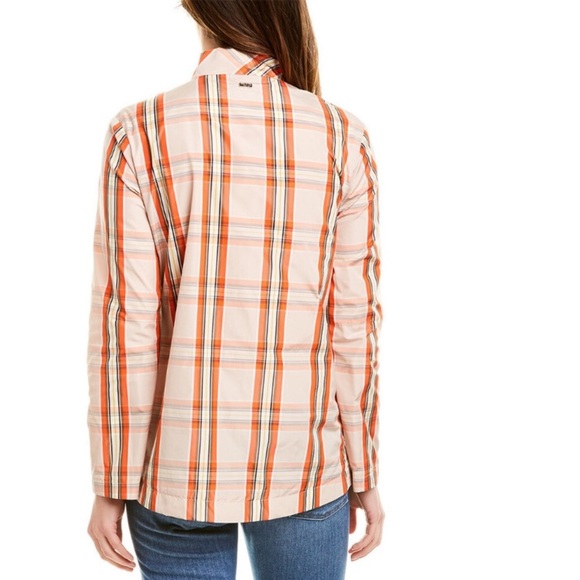 Cinzia Rocca | NWT Orange Plaid Rain Jacket Coat Size 14 - Picture 2 of 10